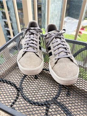 adidas Men's Daily 3.0 Dove Grey Black Canvas Sneakers Size 10.5